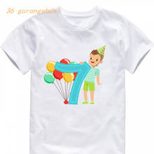 Cartoon T Shirt for Girls Tshirt Children's Clothing 7 Years Girl T-shirt Birthday Kids Clothes Boys Number 7th Graphic T Shirts 2024 - buy cheap