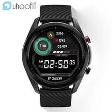 Uhoofit-relógio inteligente masculino dt91, pulseira de fibra de carbono, monitor de pressão arterial, frequência cardíaca, rastreador fitness, esporte, android 2024 - compre barato