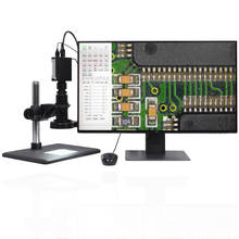 Sensor sony full hd 1080p 60fps, microscópio industrial eletrônico de medição de precisão de vídeo, compatível com hdmi, lupa de reparo 2024 - compre barato
