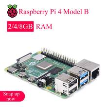 Оригинальная макетная плата Raspberry Pi 4 Model B, комплект ОЗУ 2 ГБ, 4 ГБ, 8 ГБ, 4 ядра, ЦП 1. Φ hz 2,4G и Φ WiFi Bluetooth 5,0 2024 - купить недорого