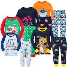 Baby Girls Love Pajamas Sets Kids Dinosaur Sleepwear Boys Animal Nightwear Children Shark Homewear 100% Cotton Pijamas Pyjamas 2024 - buy cheap