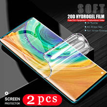 2/1Pcs soft full cover phone screen protector for huawei mate 40 pro RS plus 30 lite 30E 20 pro 20X hydrogel film Not Glass film 2024 - buy cheap