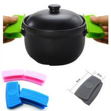 2Pc Grip Silicone Pot Holder Sleeve Pot Glove Pan Handle Cover Grip Microwave Oven Heat Insulation Anti-slip Grips Bowl Pot Clip 2024 - buy cheap