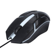 Drop Shipping Game Mouse 1200 DPI USB Wired Optical Gaming Mice Color Lighting Mouse for PC Laptop 2024 - buy cheap