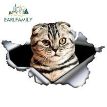 EARLFAMILY 13cm x 8.4cm For Cat Car Stickers DIY Decal Custom Printing Vinyl Material Decals Occlusion Scratch For JDM SUV RV 2024 - buy cheap