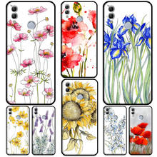 Red Poppy Iris Lavender For Huawei Honor 50 10i 7C 7A 6C 4C Pro 8A 9A 6X 7X 8X 9X 7S 8S 9S 8 9 10 Lite Phone Case 2024 - buy cheap