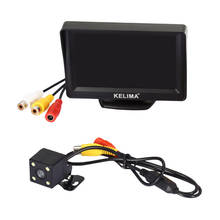 Monitor de pantalla LCD de 4,3 "para coche, cámara de visión trasera impermeable de 120 grados, 4 LED 2024 - compra barato