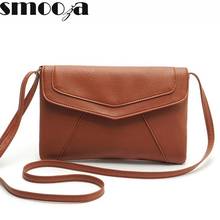 SMOOZA Casual Vintage Women Crossbody Messenger Bags Ladies Mujer Leather Envelope Handbag Clutches Purse Sling Shoulder Bag 2024 - buy cheap