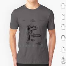 Colt Patent Print Blueprint Gun T Shirt Print 100% Cotton New Cool Tee Patent Patent Art Browning Handgun Gun Art 2024 - buy cheap