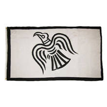 3x5FT Black and White Viking Raven  Flag banner150X90CM 100D  Polyester brass grommets custom flag 2024 - buy cheap