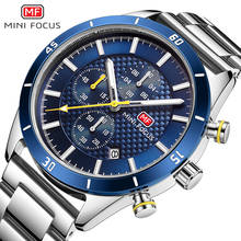 MINI FOCUS Blue Watches Mens 2021 Business Quartz Watch Men Top Brand Luxury Stainless Steel Waterproof Sport Watches For Men 2024 - buy cheap
