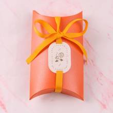 50 peças decoração caixa de doces joias em formato de travesseiro artesanato papel casamento lembrança de presente tortas sacos de festa ecologicamente correto 2024 - compre barato