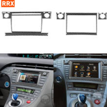 Carbon Fiber Plug-in Hybrid CD Radio Car Navigation Display Panel Sticker Interior For Toyota Prius XW30 ZVW30 ZVW35 2009-2015 2024 - buy cheap