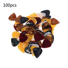 Guitar Pick Plectrum 100pcs Triangle Celluloid Instruments 0.46mm Random Color E56D 2024 - buy cheap