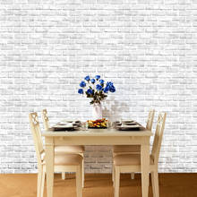 Современная 3D стерео белая кирпичная настенная бумага пвх настенная художественная бумага для гостиной домашний декор самоклеящиеся водонепроницаемые Виниловые наклейки-плакаты 2024 - купить недорого