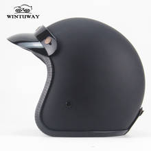 WINTUWAY Motorcycle Vintage Helmet Motorcycle Capacete3/4 Open Face Capacete Vintage Chopper Helmet Cascos Para Moto 2024 - compre barato