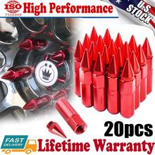 20PCS Red Spike Lug Nuts 12X1.5 Cap Extended Tuner Aluminum Racing Wheels Rims 2024 - buy cheap
