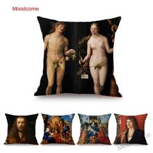 German Painter Albrecht Durer Oil Painting Bible Story Adam and Eve Oil Painting Sofa Pillow Case Wall Art Decor Cushion Cover 2024 - buy cheap