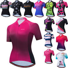 Camisa feminina para ciclismo 2021, camiseta feminina para ciclismo profissional manga curta 2024 - compre barato
