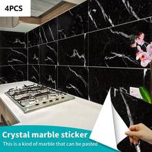 Waterproof Marble Tile Wall Sticker Wallpaper Self Adhesive 3D Vinyl Sticker Kitchen Bathroom Decor Cuisine наклейки на стену 2024 - buy cheap