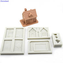 Christmas House Fondant Cake Silicone Mold DIY Sugar Chocolate Mold Cake Decorative Tool Cake Baking Tools Cake Decoration 2024 - buy cheap