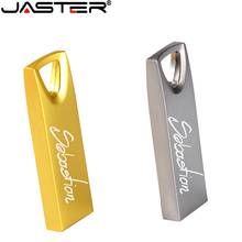 USB JASTER 2,0 flash drive de plata/Metal dorado pendrive 128GB 64GB 32GB 16GB 4GB memorias lápiz de memoria libre logotipo personalizado 2024 - compra barato