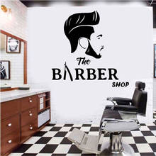 Barbershop Vinyl Wall Stickers Fashion Hairdressing Salon Barbershop Signboard Window Decoration Sticker Decal LF5 2024 - buy cheap