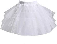 3 слоя девушки тюль Рубашка короткими рукавами свадебное платье для девочек в цветочек, детская юбка слипы, Нижняя юбка 2024 - купить недорого