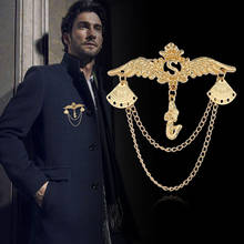 i-Remiel High-End Angel Wings Men's Suit Brooch Badge Retro Brooches Chain Tassel Pin Women's Collar Pin Clothing Accessories 2024 - buy cheap