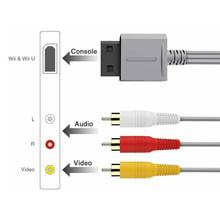 Cabo av de 1.8 m para nintendo para wii mini para wii/wii u consoles cabo de vídeo cabo de tv estéreo de áudio rca j7z0 2024 - compre barato