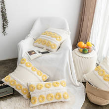 Cilected-funda de almohada bordada, cubierta decorativa de Donuts amarillos, con círculo geométrico bohemio, para el hogar, la cama, el coche y el sofá 2024 - compra barato