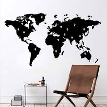 Pretty map Wall Stickers Self Adhesive Art Wallpaper For Kids Room Living Room Home Decor Removable Mural 2024 - buy cheap