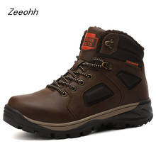Men High Top Hiking Shoes Durable Waterproof Anti-Slip Outdoor Climbing Trekking Shoes Warm Military Tactical Boots 2024 - buy cheap