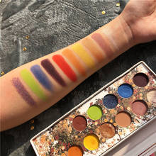 Paleta de sombras de ojos, 12 colores, brillo mate pigmentado, paleta de maquillaje metalizado 2024 - compra barato