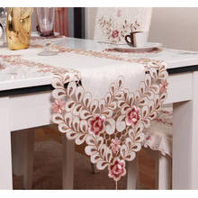 #202  home table runner mat    hollow out  embroidery flower min1pcs fashion home textile wholesale 2024 - buy cheap
