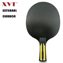 Xvt raquete de carbono externa profissional, raquete de tênis de mesa, lâmina de ping pong/raquete de tênis de mesa. cobertura total 2024 - compre barato