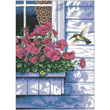Flowers and hummingbirds patterns Counted Cross Stitch 11CT 14CT 18CT DIY Cross Stitch Kit Embroidery Needlework Sets home decor 2024 - buy cheap