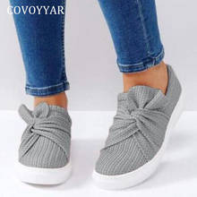 COVOYYAR-zapatos de punto vulcanizados sin cordones para mujer, zapatillas informales planas con plataforma a la moda, talla grande 35-43, para primavera y verano, WSN376, 2021 2024 - compra barato