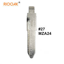 Lishi-Hoja de línea grabada KD 2 en 1 MZA24 #27, herramienta de corte de dientes en blanco para Mazda, 10 piezas 2024 - compra barato