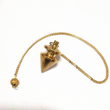 Reiki pendulums for dowsing pendulum pendant male Dowsing Healing Pyramid spiritual Charms Chakra Amulet gold rose gold Copper 2024 - buy cheap