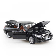1:32 High Simulation Alloy Car Model Metal Maybach S600 Sound And Light Pull Back Toy Car For Children Gifts 2024 - buy cheap
