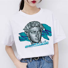 Camisetas con estampado divertido de David para Mujer, ropa coreana, ropa de calle estética Harajuku, Tops de manga corta para Mujer 2020 2024 - compra barato