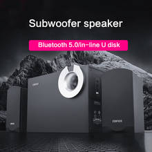 Alto-falante r206bt 34w para computador de mesa, sem fio, bluetooth 5.0u, disco com saída auxiliar, com subwoofer 2024 - compre barato