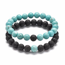 KIallaite Black Lava Stone Beads Bracelet DIY Essential Oil Diffuser Bracelet Volcanic Rock for Women Men Jewelry 2024 - buy cheap