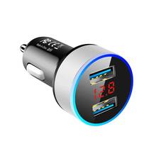 Cargador de coche USB Dual 3.1A con pantalla LED, Cargador Universal para teléfono móvil, adaptador de carga rápida 2024 - compra barato