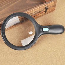 10 LED Lights Illuminant Loupe 2X 5X Dual Lens Magnifier Handheld Magnifying Glass 2024 - buy cheap