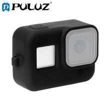 Capa protetora de câmera puluz, capa de borracha de silicone macia para gopro hero8, bolsa preta 2024 - compre barato