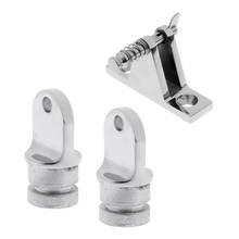 Marine Boat Bimini Top Deck Hinge with 2 Inside Eye End Fitting Hardware 2024 - buy cheap