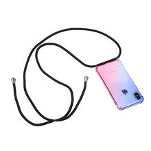 Прозрачный чехол Lanyard Rainbow Aurora для Samsung Galaxy A10 A20E A30 A40 A50 A11 A70 A80 A90 A51 A71, чехол с плечевым шнуром 2024 - купить недорого