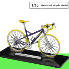 1:10 modelo de bicicleta de liga metálica, brinquedo clássico de ciclismo, bicicleta de estrada fundido, bicicleta de estrada/montanha, coleção de presentes 2024 - compre barato